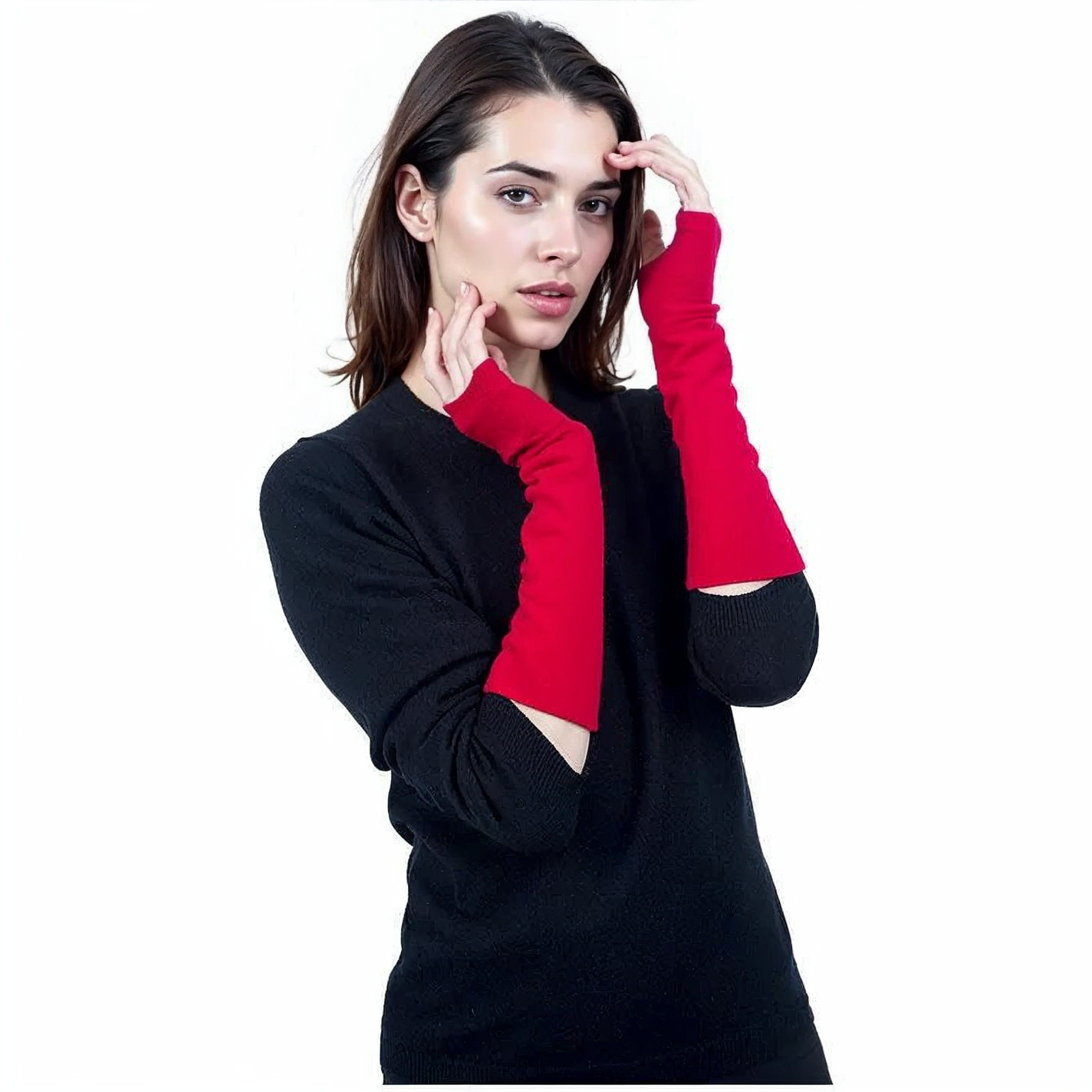 Long Cashmere Wrist Warmers