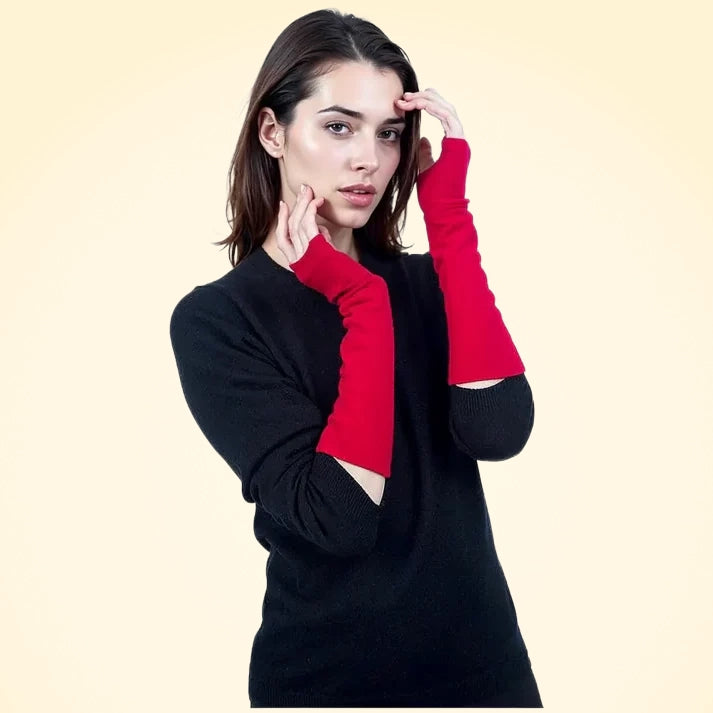 Long Cashmere Wrist Warmers - TCG London