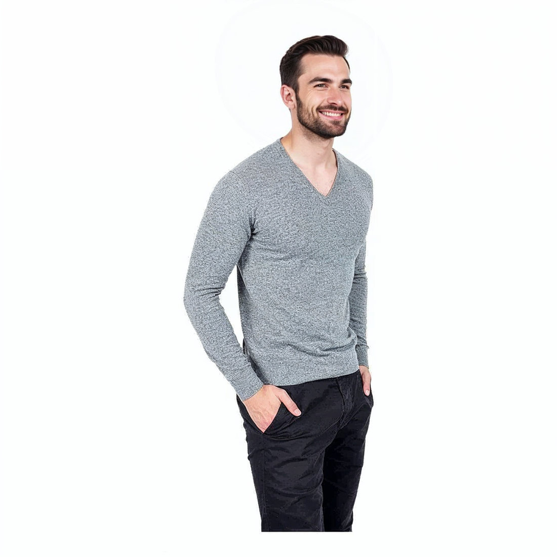 Classic Fit V-Neck Cashmere Jumper