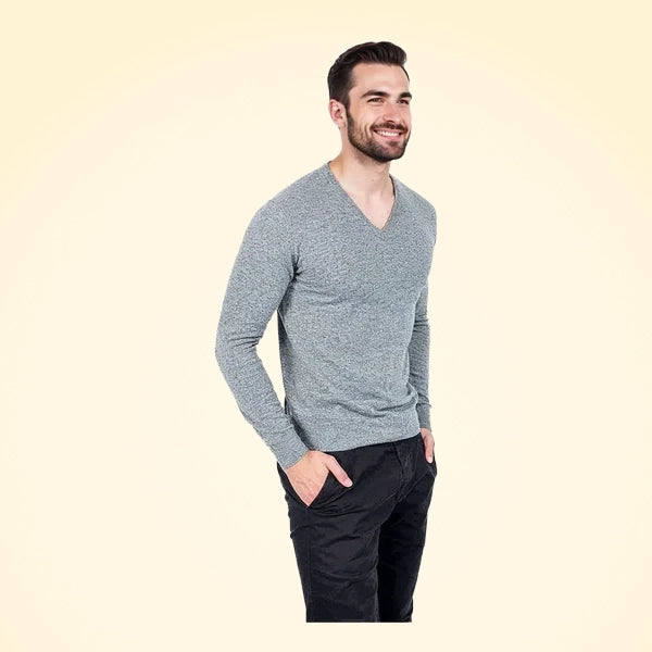 Classic Fit V-Neck Cashmere Jumper - TCG London