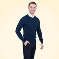 Classic Fit Round Neck Cashmere Jumper - TCG London