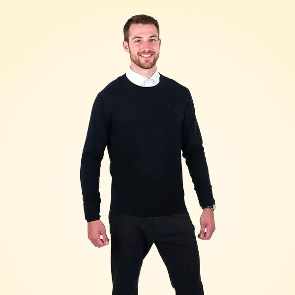 Classic Fit Round Neck Cashmere Jumper - TCG London