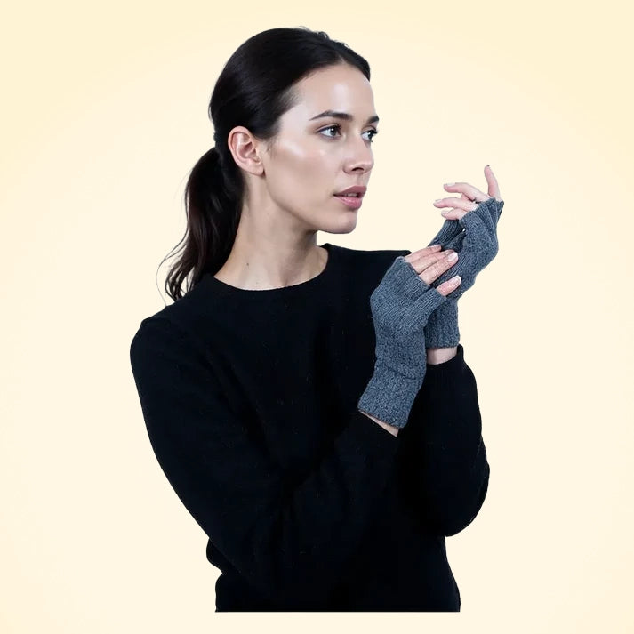 Scottish Cashmere Fingerless Gloves - TCG London