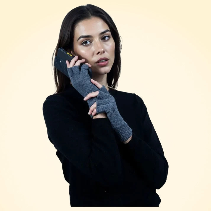 Scottish Cashmere Fingerless Gloves - TCG London