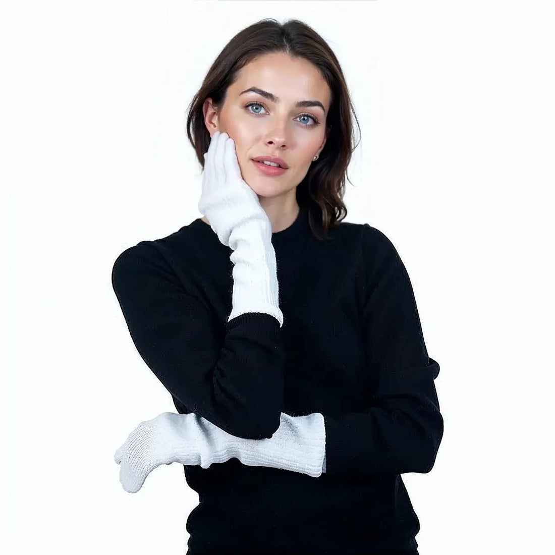 Off White Light Gloves