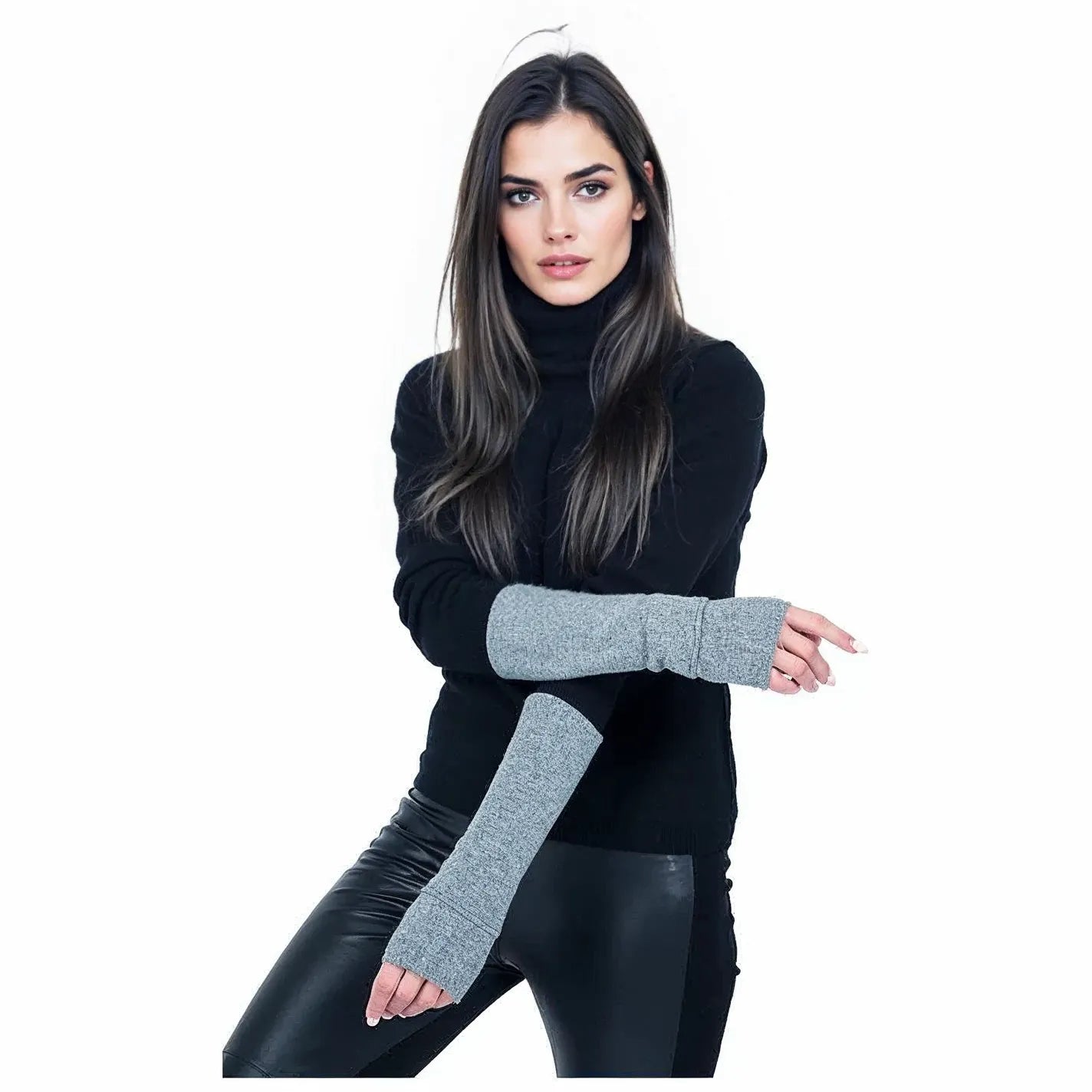 Long Cashmere Wrist Warmers - TCG London