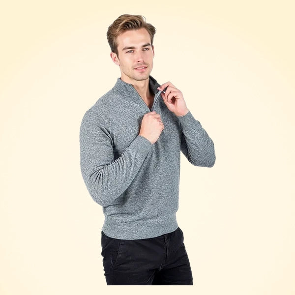 Classic Fit Zip Neck Cashmere Jumper - TCG London