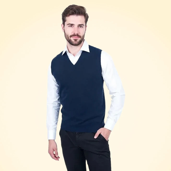 Classic Fit Cashmere Slipover - TCG London