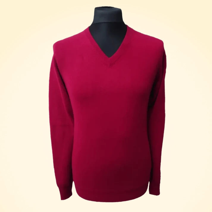Regular Fit Cashmere V-Neck Jumper - TCG London