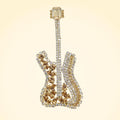 Swarovski Crystals Fender Guitar Lapel Brooch - TCG London