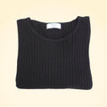 Cashmere Long Ribbed Round Neck Jumper - TCG London