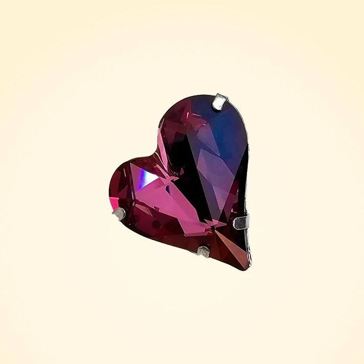 Swarovski Crystals Heart Lapel Brooch - TCG London