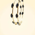 Swarovski Crystals Marquise Hoop Earrings - TCG London