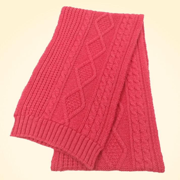 Scottish Cashmere Cable Knit Luxury Scarf - TCG London