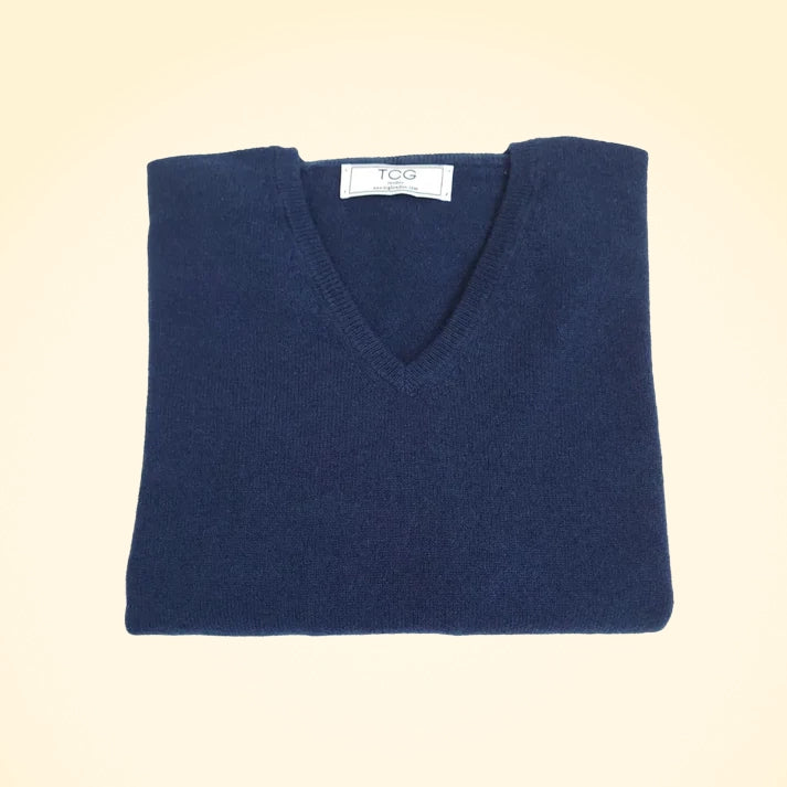 Cashmere V-Neck Jumper - TCG London