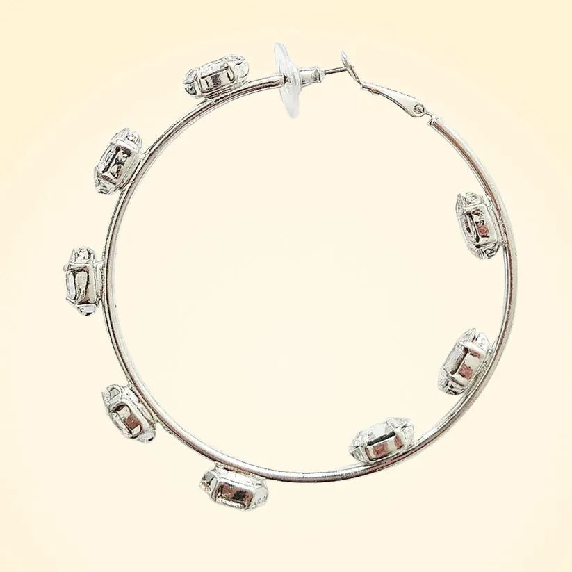 Swarovski Crystals Marquise Hoop Earrings - TCG London