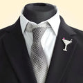Swarovski Crystals Martini Glass Lapel Brooch - TCG London