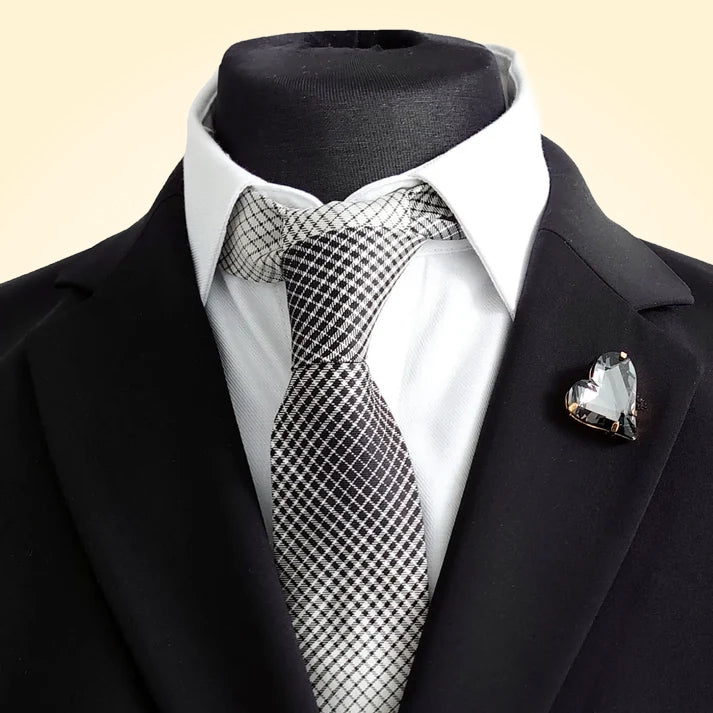 Swarovski Crystals Heart Lapel Brooch - TCG London