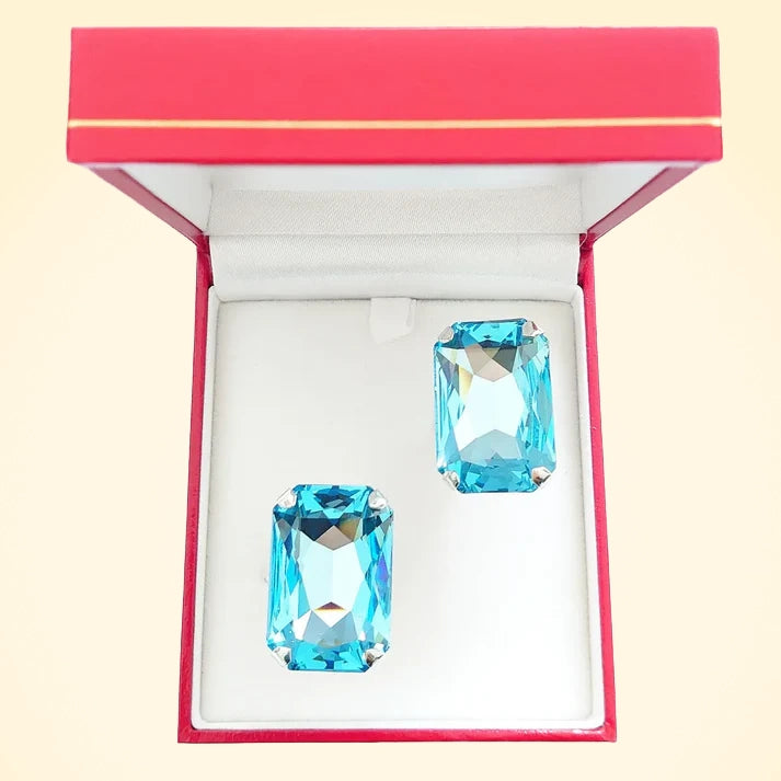 Swarovski Crystals Large Baguette Cufflinks - TCG London