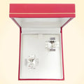 Swarovski Crystals Baguette Surround Square Cufflinks - TCG London