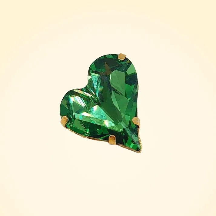 Swarovski Crystals Heart Lapel Brooch - TCG London