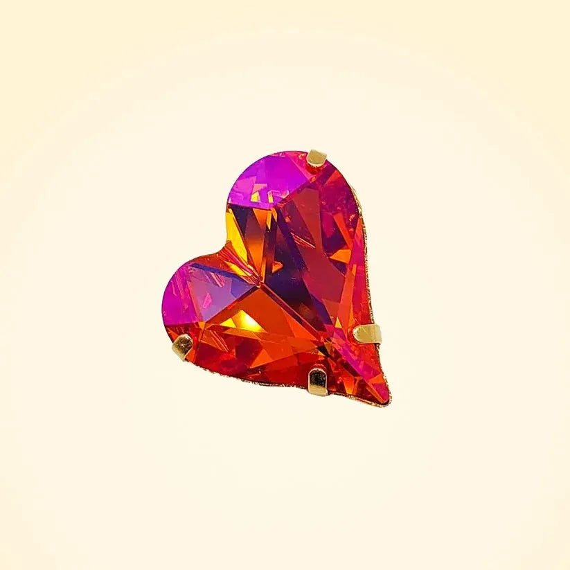Swarovski Crystals Heart Brooch - TCG London