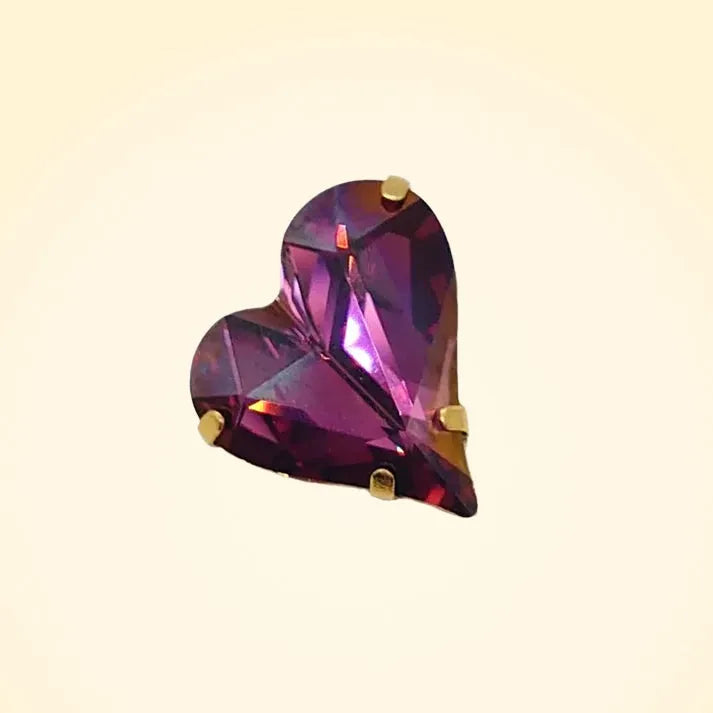 Swarovski Crystals Heart Lapel Brooch - TCG London
