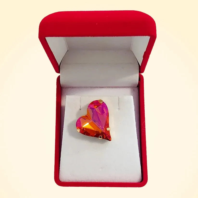 Swarovski Crystals Heart Brooch - TCG London