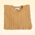 Loose Fit Cashmere Chunky Jumper - Aran Cable Knit - TCG London