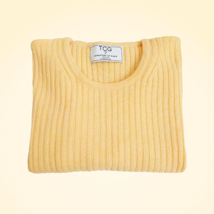 Cashmere Ribbed Round Neck Jumper - TCG London