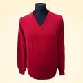 Cashmere Loose Fit Saddle Shoulder V-Neck Jumper - TCG London