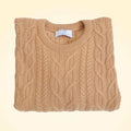 Loose Fit Cashmere Chunky Jumper - Aran Cable Knit - TCG London