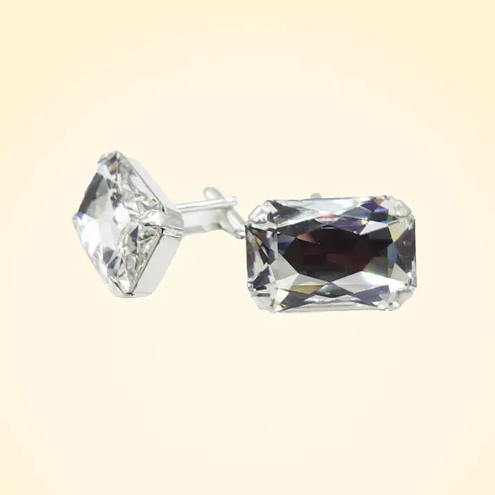 Swarovski Crystals Large Baguette Cufflinks - TCG London