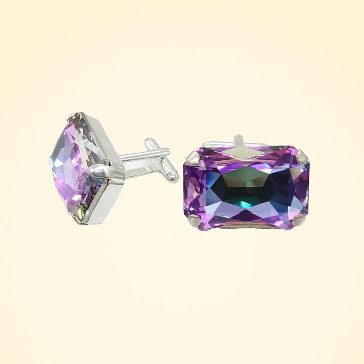 Swarovski Crystals Large Baguette Cufflinks - TCG London