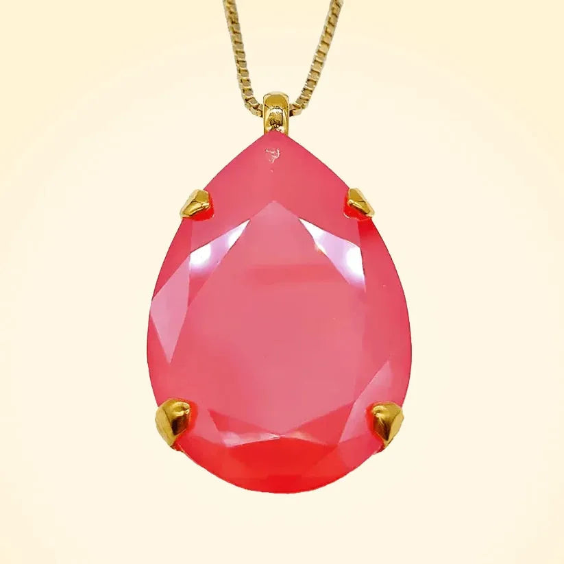 Large Swarovski Crystals Teardrop Pendant - TCG London