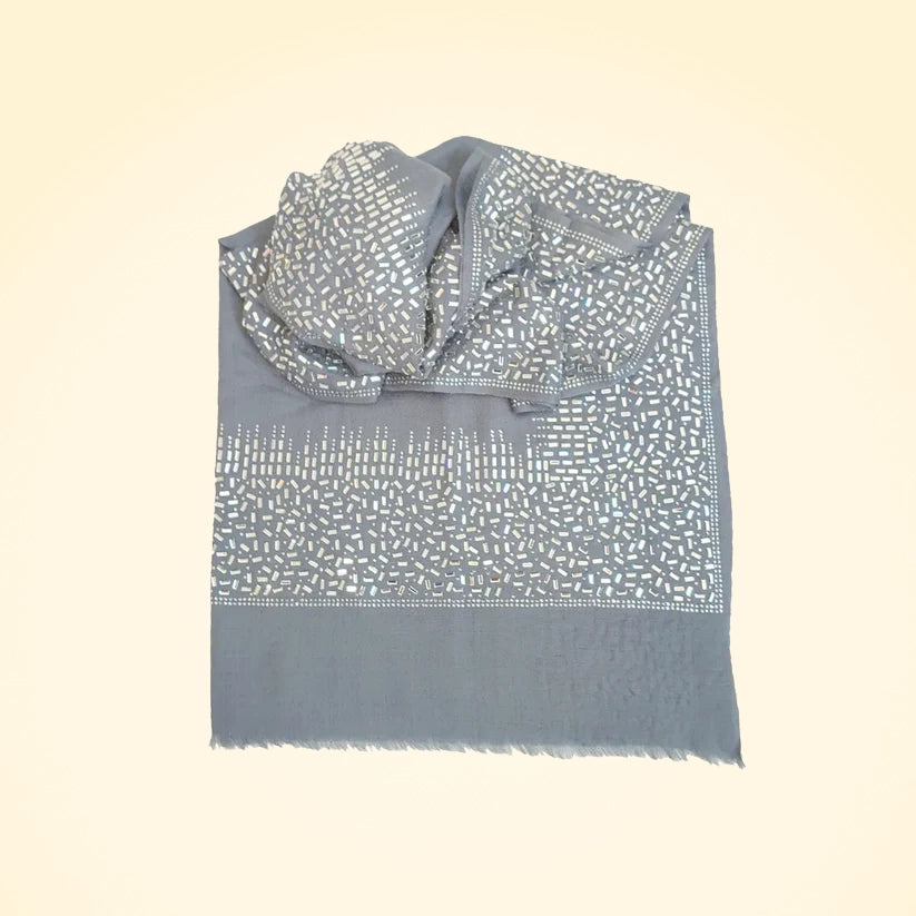 Luxury Pashmina Stole With Crystals - TCG London