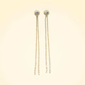 Swarovski Crystals Rosetta Long Drop Earrings - TCG London