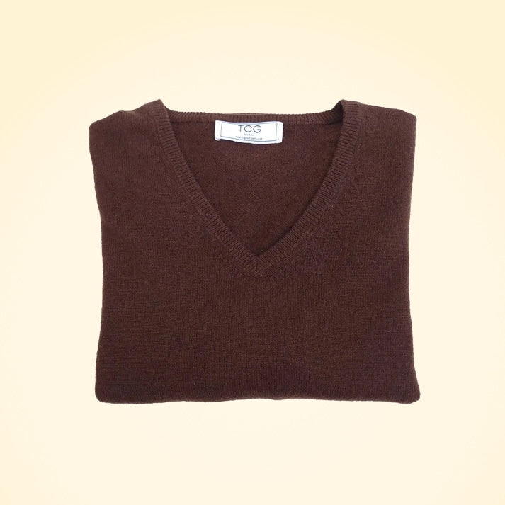 Cashmere V-Neck Jumper - TCG London
