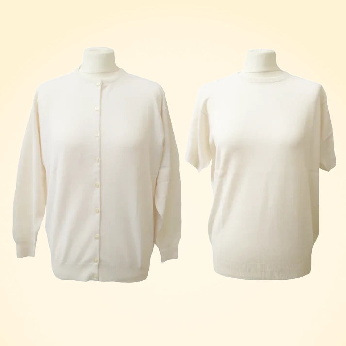 Loose Fit Cashmere Drop Shoulder Twin Sweater Set - TCG London