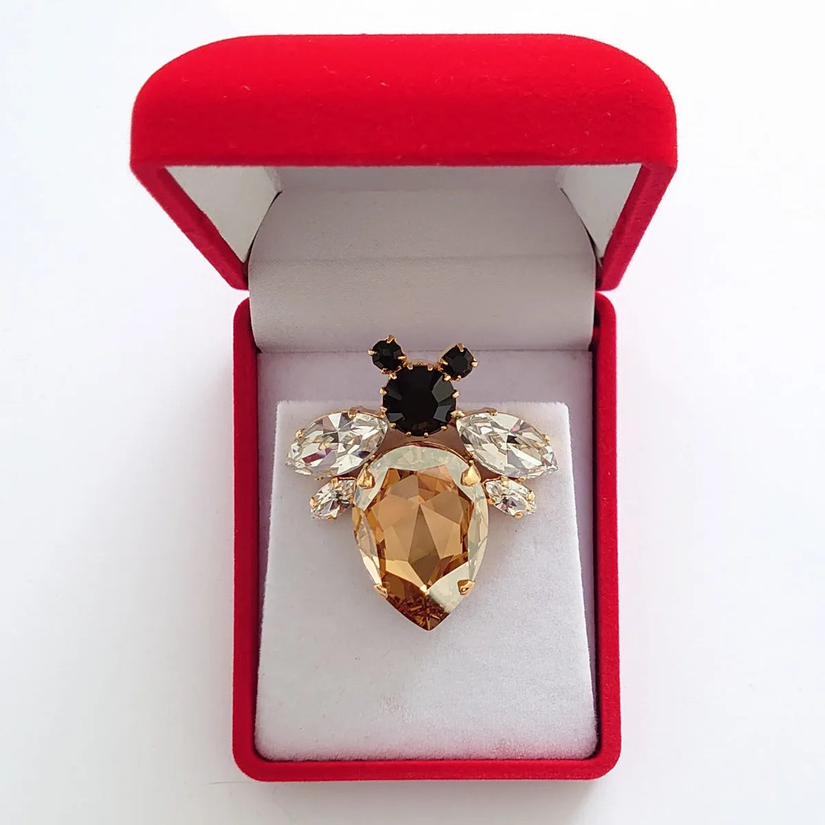 Swarovski Crystals Large Bee Brooch - TCG London