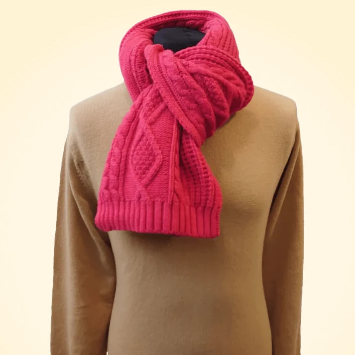 Scottish Cashmere Cable Knit Luxury Scarf - TCG London