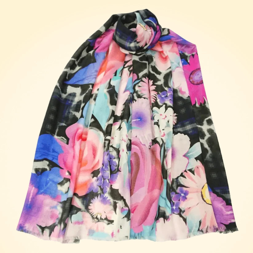 Pashmina Cashmere Printed Large Shawl - TCG London