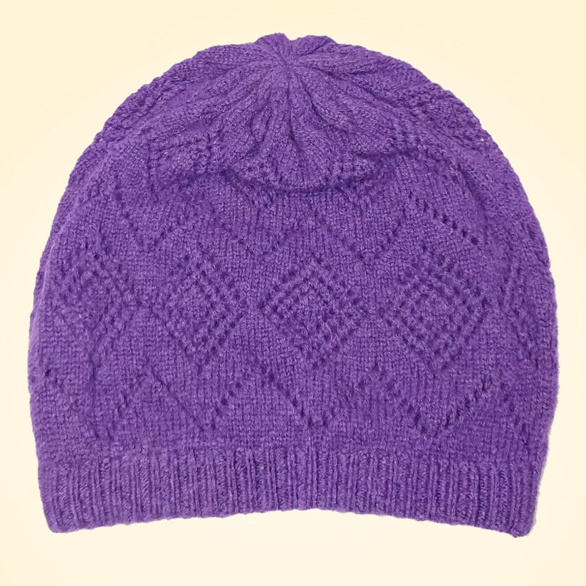 Scottish Cashmere Pointelle Beanie - TCG London