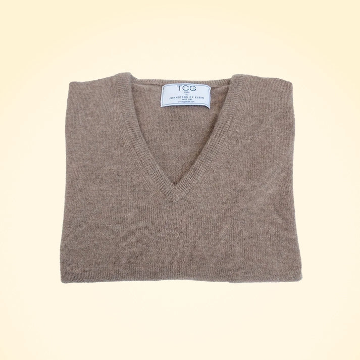 Cashmere V-Neck Jumper - TCG London