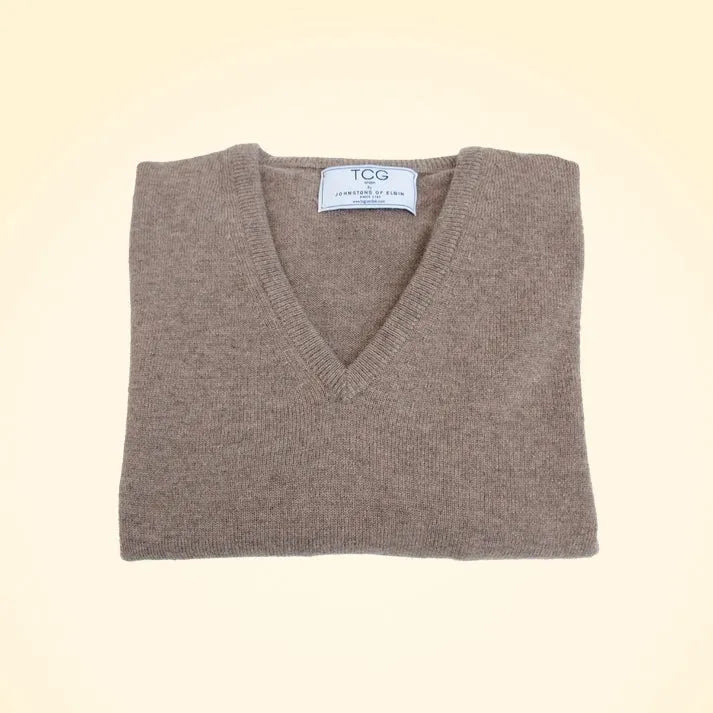 Cashmere V-Neck Jumper - TCG London