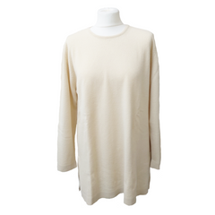 Loose Fit Cashmere Round Neck Long Tunic