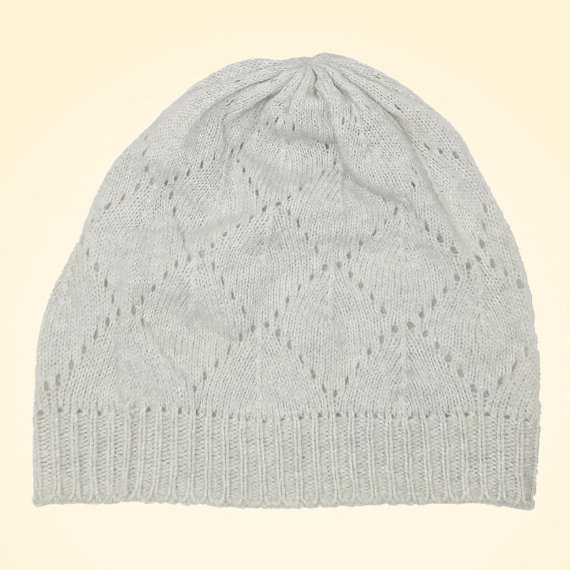 Scottish Cashmere Pointelle Beanie - TCG London