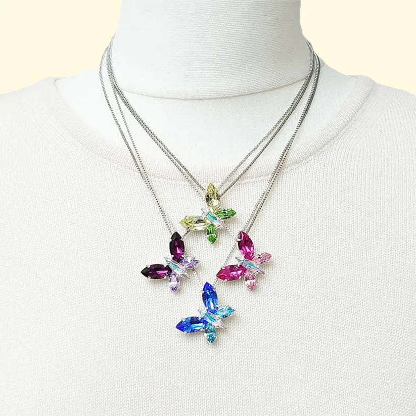 Butterfly Swarovski Crystals Pendant - TCG London