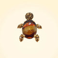 Swarovski Crystals Small Turtle Lapel Brooch - TCG London