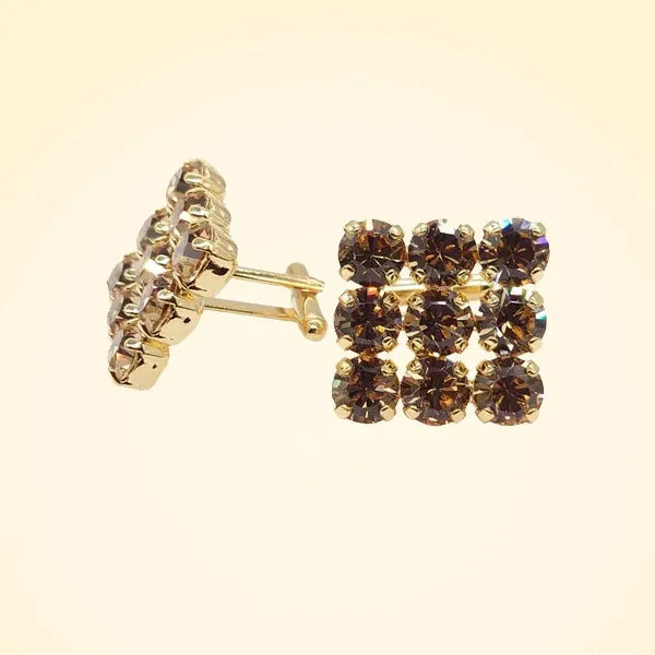Swarovski Crystals Statement Square Cufflinks - TCG London